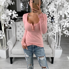 Slim And Slim T-shirt With Large Round Neck And Solid Color Slit